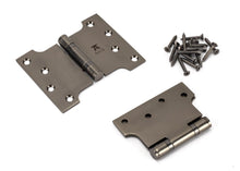 Load image into Gallery viewer, 49561 Aged Bronze 4&quot; x 3&quot; x 5&quot;  Parliament Hinge (pair) ss
