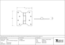 Load image into Gallery viewer, 49563 Polished Nickel 4&quot; x 2&quot; x 4&quot;  Parliament Hinge (pair) ss
