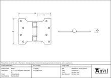 Load image into Gallery viewer, 49564 Polished Nickel 4&quot; x 3&quot; x 5&quot;  Parliament Hinge (pair) ss
