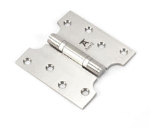 Load image into Gallery viewer, 49566 Satin SS 4&quot; x 2&quot; x 4&quot;  Parliament Hinge (pair)

