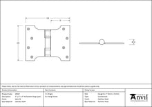 Load image into Gallery viewer, 49567 Satin SS 4&quot; x 3&quot; x 5&quot;  Parliament Hinge (pair)
