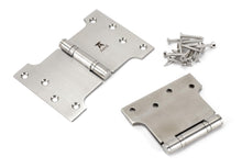 Load image into Gallery viewer, 49568 Satin SS 4&quot; x 4&quot; x 6&quot;  Parliament Hinge (pair)
