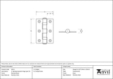 Load image into Gallery viewer, 49572 Polished Brass 3&quot; Ball Bearing Butt Hinge (pair) ss
