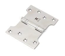 Load image into Gallery viewer, 49578 Polished SS 4&quot; x 3&quot; x 5&quot;  Parliament Hinge (pair)
