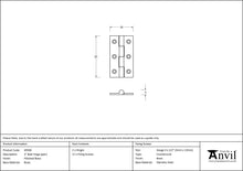 Load image into Gallery viewer, 49580 Polished Brass 2&quot; Butt Hinge (pair)
