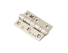 Load image into Gallery viewer, 49581 Polished Nickel 3&quot; Ball Bearing Butt Hinge (pair) ss
