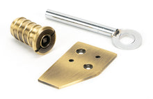 Load image into Gallery viewer, 49917 Aged Brass Key-Flush Sash Stop
