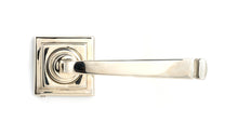 Load image into Gallery viewer, 49956 Polished Nickel Avon Round Lever on Rose Set (Square) - Unsprung
