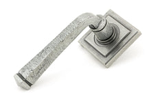 Load image into Gallery viewer, 49968 Pewter Avon Round Lever on Rose Set (Square) - Unsprung
