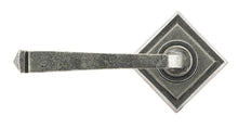 Load image into Gallery viewer, 49968 Pewter Avon Round Lever on Rose Set (Square) - Unsprung

