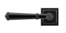 Load image into Gallery viewer, 49972 Black Regency Lever on Rose Set (Square) - Unsprung
