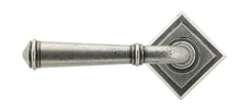 Load image into Gallery viewer, 49980 Pewter Regency Lever on Rose Set (Square) - Unsprung
