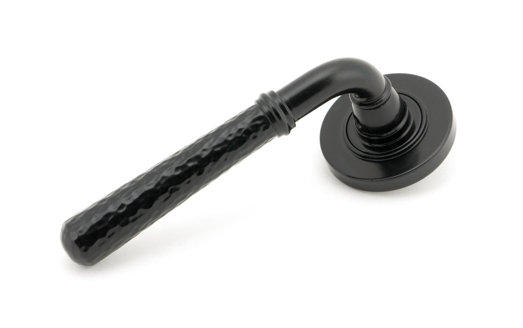 49981 Black Hammered Newbury Lever on Rose Set (Plain) - Unsprung