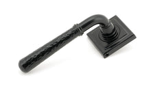 Load image into Gallery viewer, 49984 Black Hammered Newbury Lever on Rose Set (Square) - Unsprung
