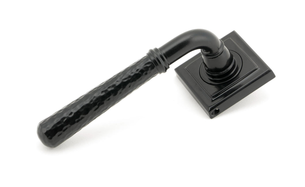 49984 Black Hammered Newbury Lever on Rose Set (Square) - Unsprung