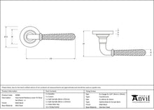 Load image into Gallery viewer, 49985 Matt Black Hammered Newbury Lever on Rose Set (Plain) - Unsprung

