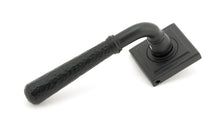 Load image into Gallery viewer, 49988 Matt Black Hammered Newbury Lever on Rose Set (Square) - Unsprung
