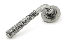 Load image into Gallery viewer, 49989 Pewter Hammered Newbury Lever on Rose Set (Plain) - Unsprung
