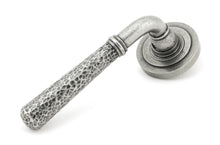 Load image into Gallery viewer, 49990 Pewter Hammered Newbury Lever on Rose Set (Art Deco) - Unsprung
