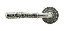 Load image into Gallery viewer, 49990 Pewter Hammered Newbury Lever on Rose Set (Art Deco) - Unsprung
