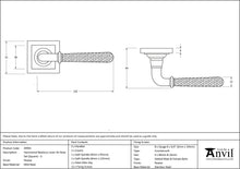 Load image into Gallery viewer, 49992 Pewter Hammered Newbury Lever on Rose Set (Square) - Unsprung
