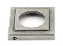 Load image into Gallery viewer, 49992 Pewter Hammered Newbury Lever on Rose Set (Square) - Unsprung

