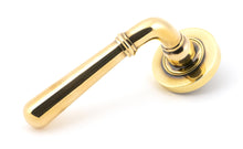 Load image into Gallery viewer, 50017 Aged Brass Newbury Lever on Rose Set (Plain) - Unsprung
