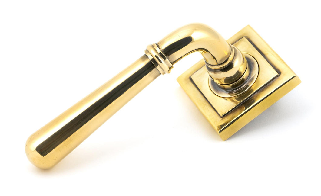 50020 Aged Brass Newbury Lever on Rose Set (Square) - Unsprung