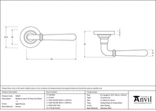 Load image into Gallery viewer, 50029 Aged Bronze Newbury Lever on Rose Set (Plain) - Unsprung
