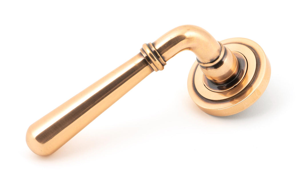 50034 Polished Bronze Newbury Lever on Rose Set (Art Deco) - Unsprung