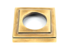Load image into Gallery viewer, 50040 Aged Brass Hammered Newbury Lever on Rose Set (Square) - Unsprung
