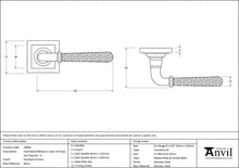 Load image into Gallery viewer, 50044 Pol. Chrome Hammered Newbury Lever on Rose Set (Square) - Unsprung
