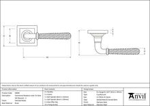 Load image into Gallery viewer, 50048 Pol. Nickel Hammered Newbury Lever on Rose Set (Square) - Unsprung
