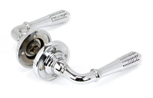 Load image into Gallery viewer, 50088 Polished Chrome Reeded Lever on Rose Set - Unsprung
