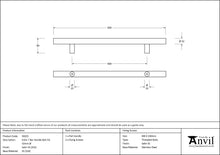 Load image into Gallery viewer, 50225 Satin SS (316) 0.6m T Bar Handle Bolt Fix 32mm Ø
