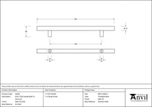 Load image into Gallery viewer, 50228 Satin SS (316) 0.9m T Bar Handle Bolt Fix 32mm Ø
