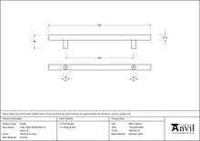 Load image into Gallery viewer, 50240 Polished SS (316) 0.6m T Bar Handle Bolt Fix 32mm Ø
