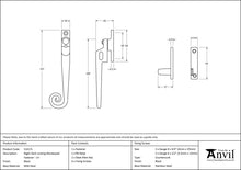 Load image into Gallery viewer, 51417L Black Locking Night-Vent Monkeytail Fastener - LH
