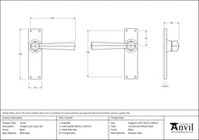 Load image into Gallery viewer, 73110 Black Straight Lever Latch Set
