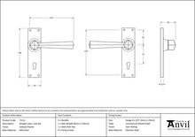 Load image into Gallery viewer, 73112 Antique Pewter Straight Lever Lock Set
