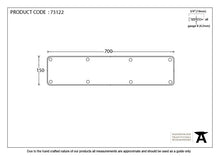 Load image into Gallery viewer, 73122 Black 700mm x 150mm Kick Plate
