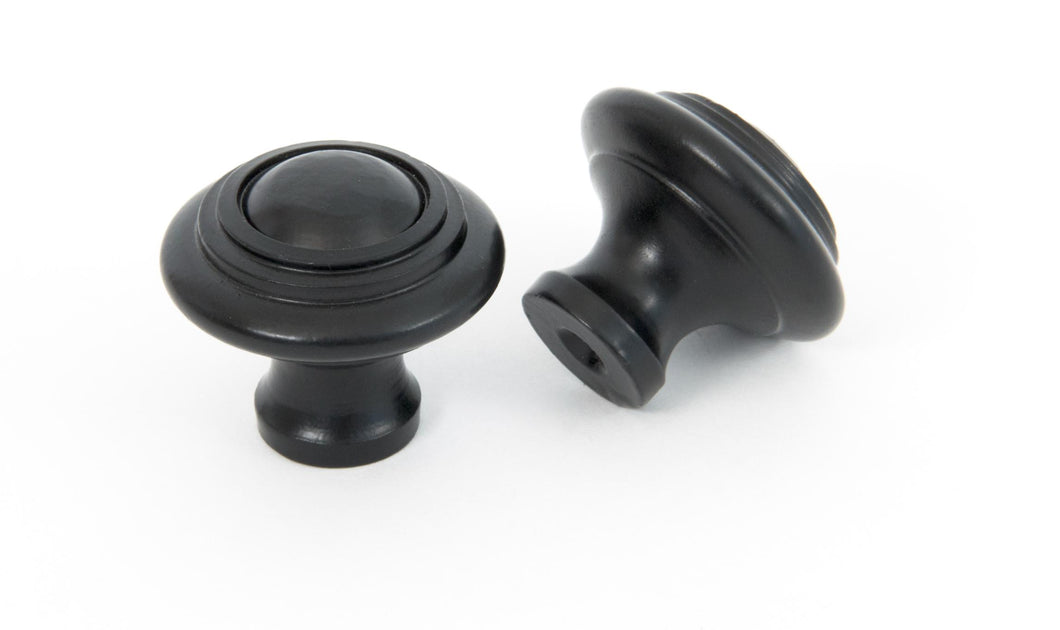 83511 Black Ringed Cabinet Knob - Small