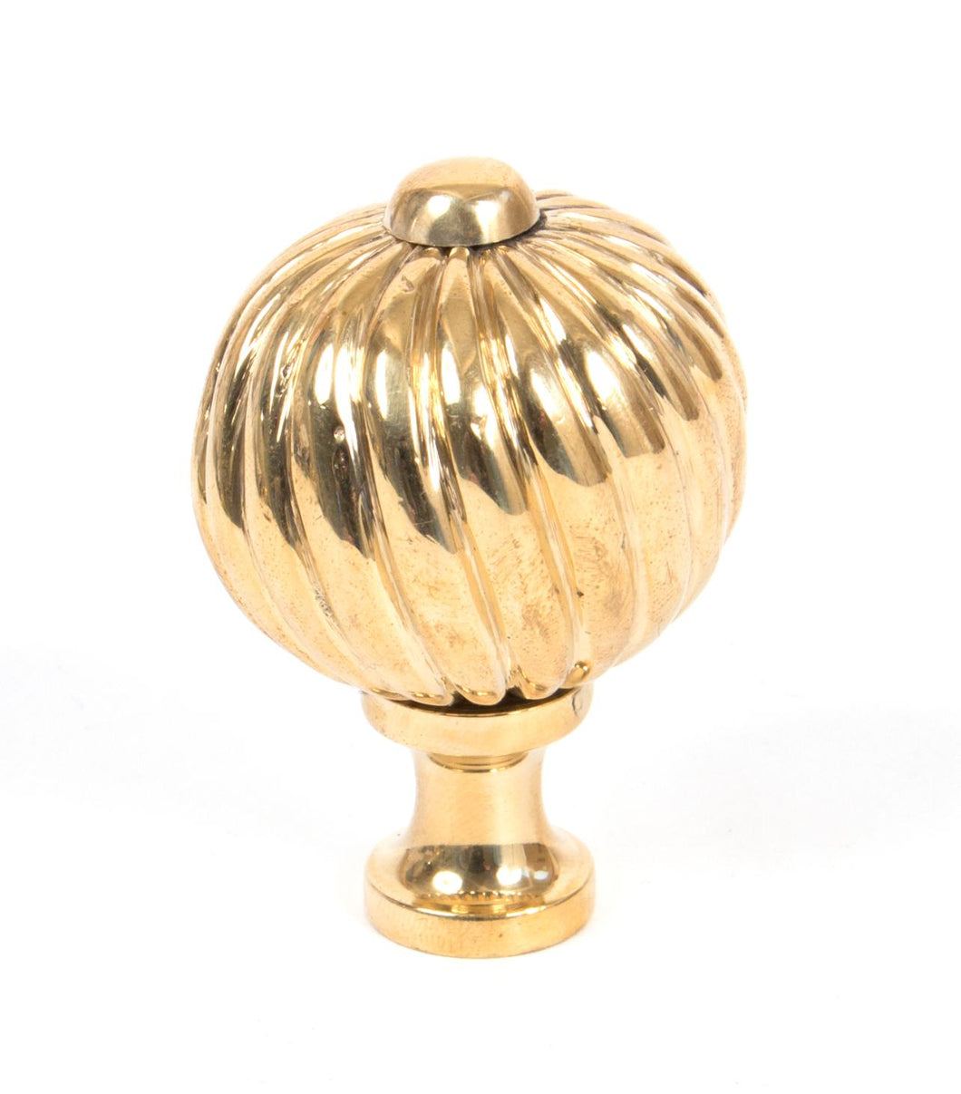 83551 Polished Brass Spiral Cabinet Knob - Medium