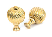 Load image into Gallery viewer, 83551 Polished Brass Spiral Cabinet Knob - Medium
