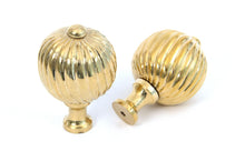 Load image into Gallery viewer, 83552 Polished Brass Spiral Cabinet Knob - Large
