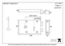 Load image into Gallery viewer, 83577 Polished Brass Left Hand Rim Lock - Small
