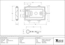 Load image into Gallery viewer, 83578 Iron Davenport Rim Lock
