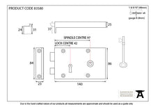 Load image into Gallery viewer, 83580 Polished Brass Right Hand Rim Lock - Small
