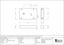 Load image into Gallery viewer, 83591 Iron Left Hand Rim Lock - Large
