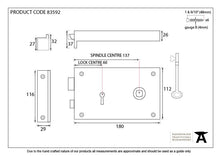 Load image into Gallery viewer, 83592 Iron Right Hand Rim Lock - Large
